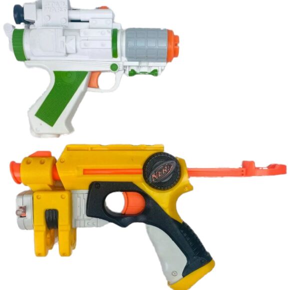 Nerf Guns: Star Wars General Grievous Blaster & Pull Back Action Piston Lot of 2 - Picture 1 of 12
